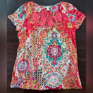 J. Crew Batik Print Blouse Women's 4
